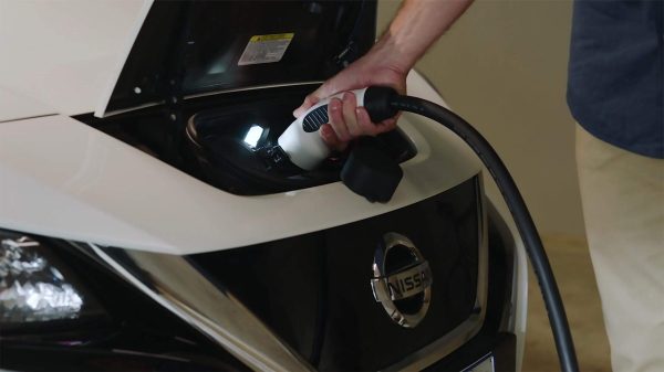Plugging in Nissan LEAF