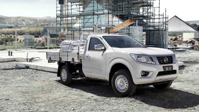 Navara at construction site