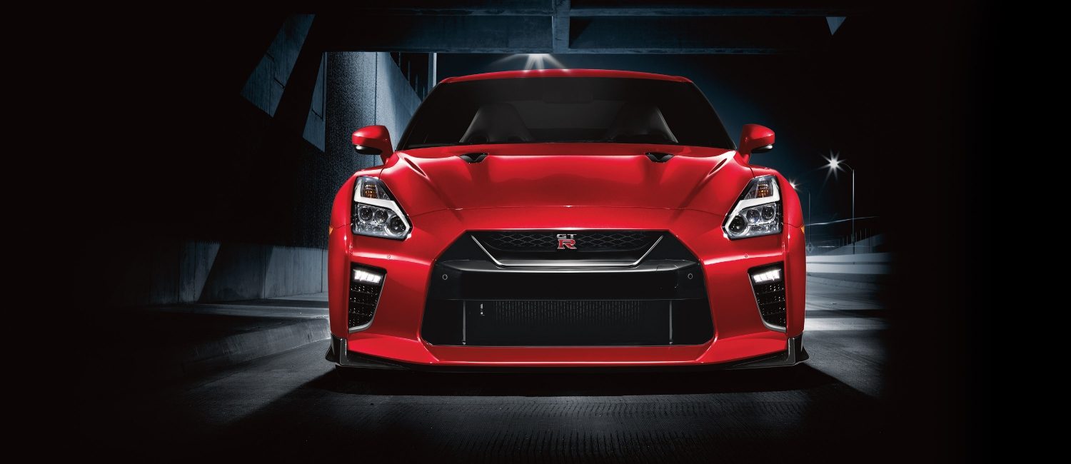 Nissan GT-R shown in Solid Red.