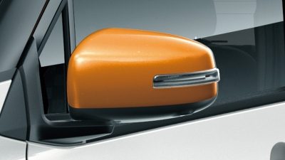 サイドターンランプ付電動格納式リモコンカラードドアミラー(ドアロック連動自動格納機能付)