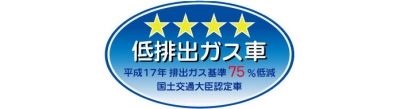 「平成17年基準排出ガス75%低減レベル」認定