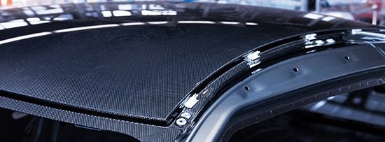 専用カーボン製ルーフ