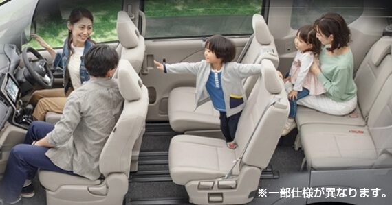 ウォークスルーモードで車内の移動もラクラク