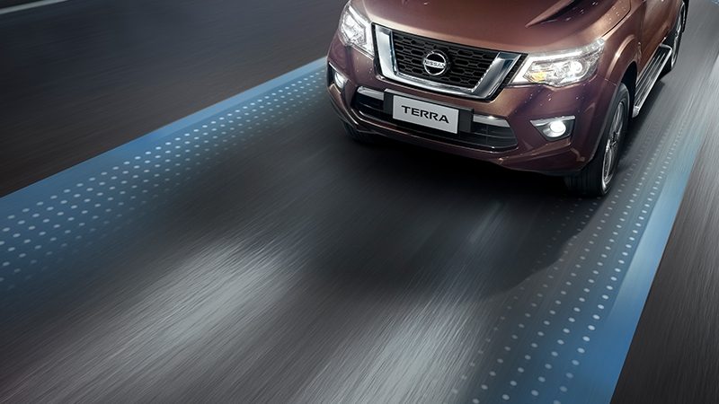 Nissan Terra Lane Departure Warning graphic