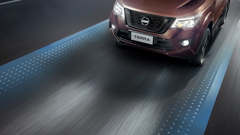Nissan Terra Lane Departure Warning graphic