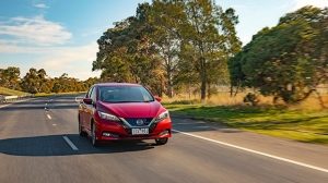 Nissan LEAF on the road