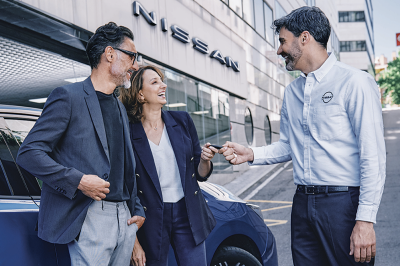 Handing over the car