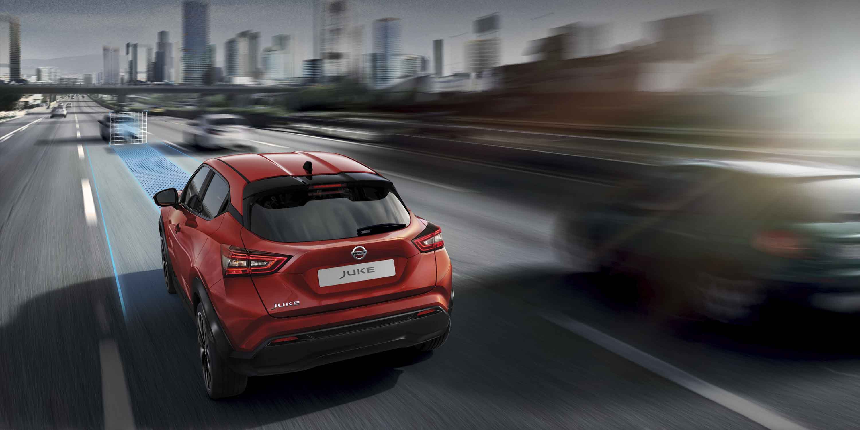 Nissan JUKE driving on highway