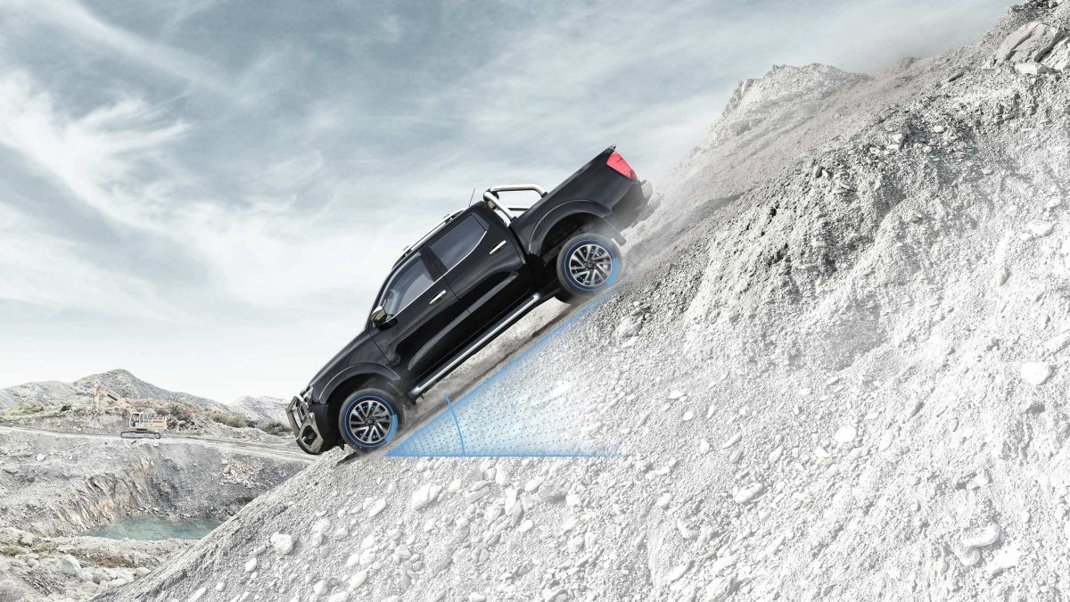 Navara decending down hill with Hill-Decent Control