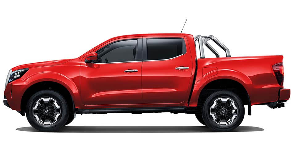 Burning Red Nissan Navara