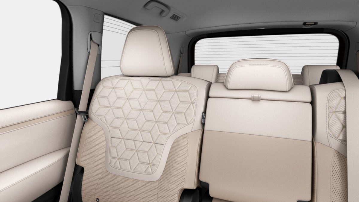 Beige Quilted leather-accented