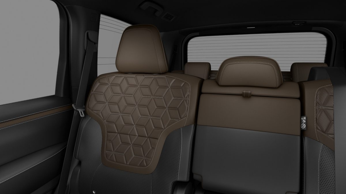 Black Quilted leather-accented