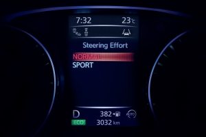 Nissan Advanced Display with steering modes on screen