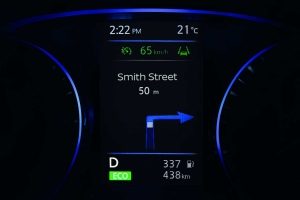 Nissan Advanced Display with turn by turn navigation on screen