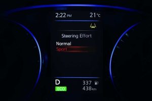 Nissan Advanced Display with steering modes on screen