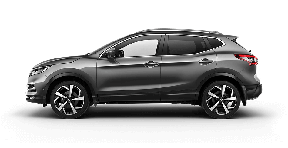 Gun Metallic Nissan QASHQAI Side Profile