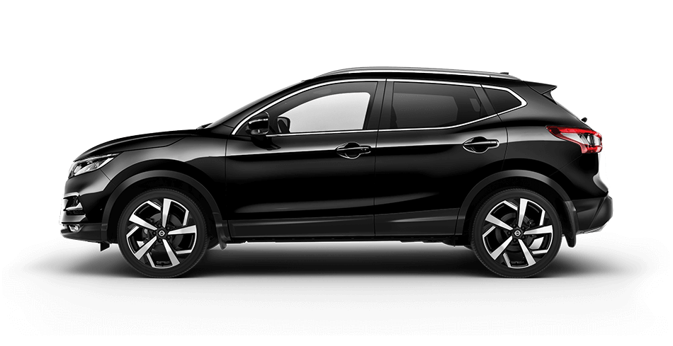 Pearl Black Nissan QASHQAI Side Profile