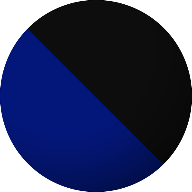 Deep Ocean Blue with black roof