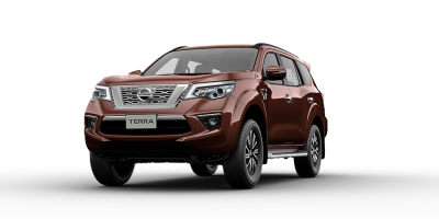 Nissan Terra driving on a dirt road