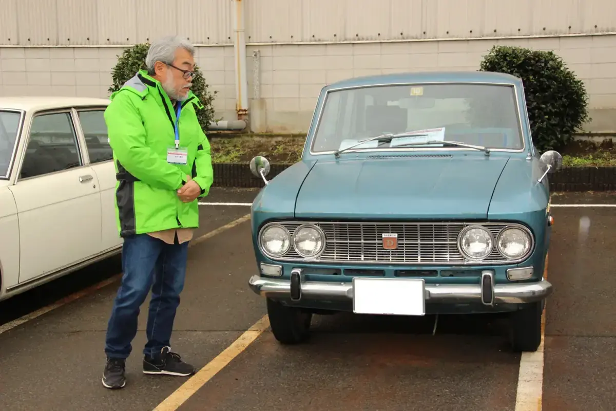 ダットサン ブルーバード エステートワゴン（WP411型）21年間車庫で眠っていた車を譲り受け、半年ほどかけて走行可能な状態にされた車両