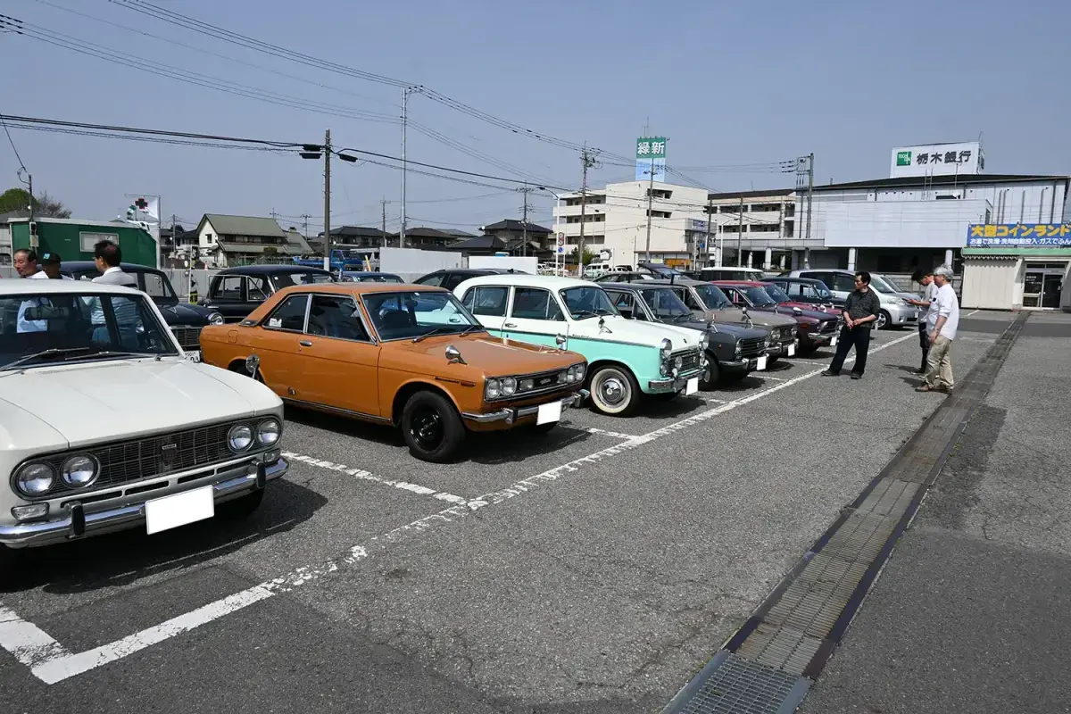 ズラリと並んだダットサンの雄姿