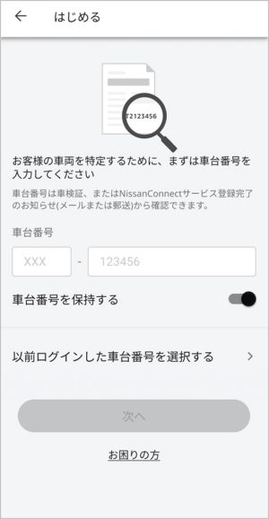 利用規約の確認