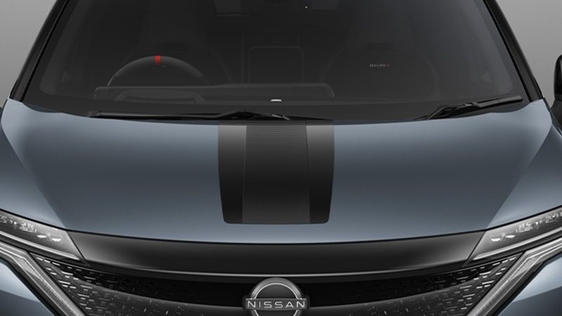 NISMOフードデカール（ブラック、ダークグレー）