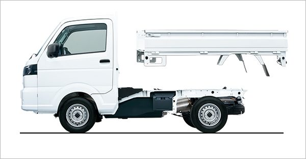 荷台補修と交換が可能な分離荷台。