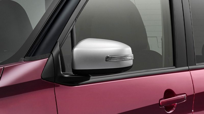 サイドターンランプ付電動格納式リモコンシルバードアミラー