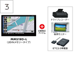 ナビレコツインモニターパック（MM519D-L）+ETC2.0