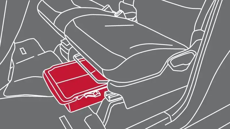 助手席シートアンダーボックス