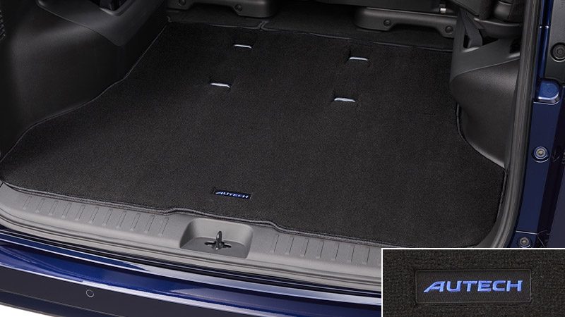 ラゲッジカーペット（ブラック、消臭・アレルゲン物質低減・抗ウイルス・抗菌・防ダニ・抗カビ機能付、「AUTECH」刺繍付）