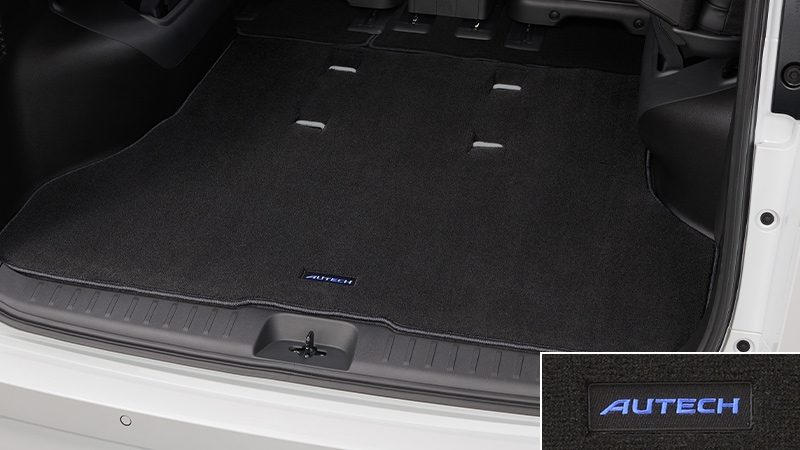 ラゲッジカーペット（ブラック、消臭・アレルゲン物質低減・抗ウイルス・抗菌・防ダニ・抗カビ機能付、「AUTECH」刺繍付）