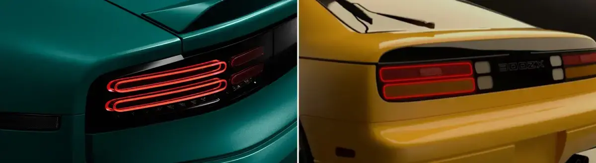 4代目フェアレディZをイメージした2重リング発光のLEDリヤコンビネーションランプ。