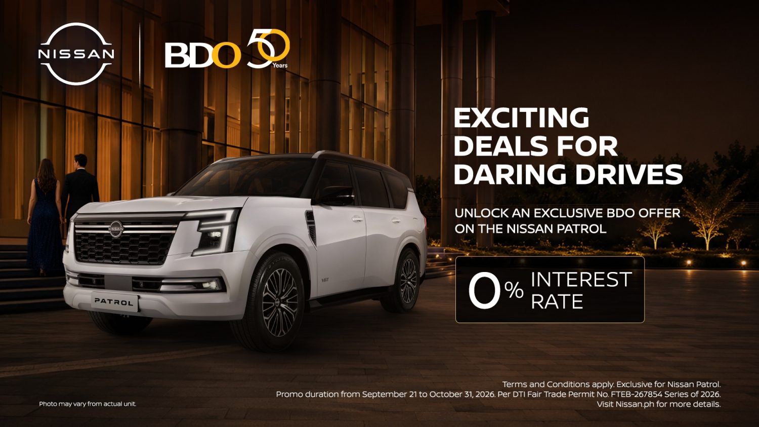 Nissan Patrol Zero-Percent Interest Program (BDO)