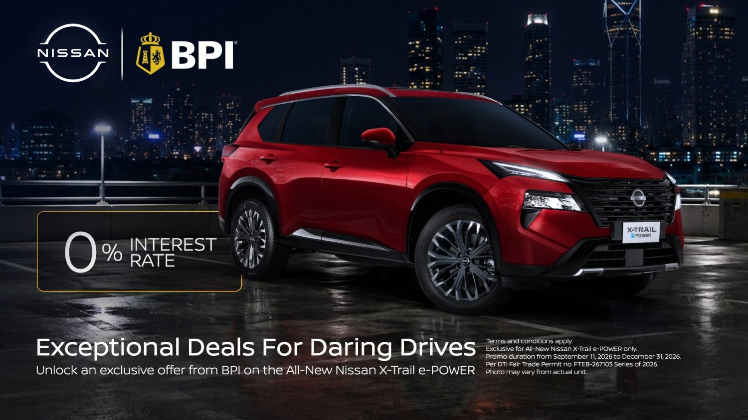 Nissan X-Trail Zero-Percent Interest Program (BPI)