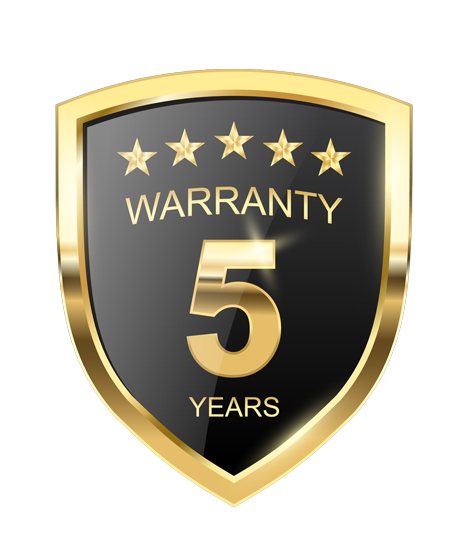 5 Year Warranty Badge
