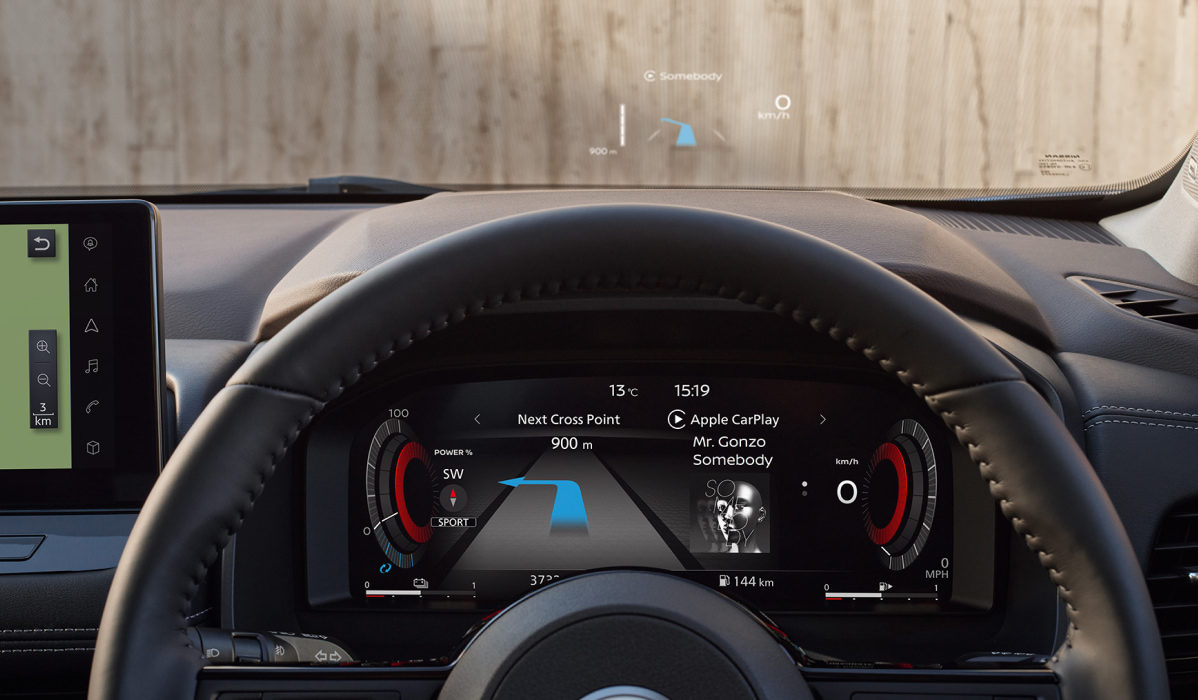 Fully Digital Meter (12.3”) Heads-Up Display (10.8”)